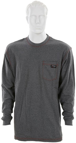 MCR Safety FR Gear - Gray Flame Resistant FR Work Shirts - Lightweight Long Sleeve T-Shirt - Comfortable 100% FR Cotton Fabric - Provides CAT2 Protection