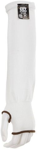 MCR Safety CutPro® Sleeves - 18 Gauge White HyperMax® HPPE Fabric - 14 Inch Length with Thumb Slot - Elastic Upper Sleeve for Better Fit - Lightweight, Cool, and Comfortable - Box of 10 - Part# 921480
