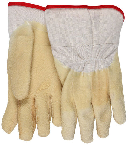 MCR Rubber Coated Canvas Work Gloves - Crinkle Texture Finish - Duck Safety Cuff - Industrial Grade Gloves - Latex Rubber Coating Provides Exceptional Grip - Box of 12
