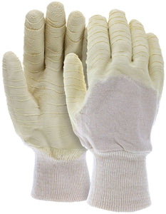 MCR Rubber Coated Work Gloves - Crinkle Texture Finish - Comfortable Knit Wrists - Jersey Lining - Latex Rubber Coating Provides Exceptional Grip - Box of 12