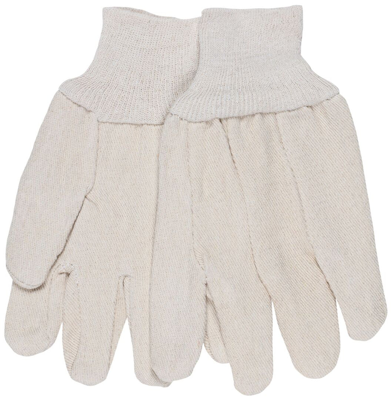 MCR Premium Cotton Canvas Work Gloves - Clute Pattern with Knit Wrist - Cotton Polyester Blend - Straight Thumb - 12 Ounce Cotton Canvas Fabric - Box of 12