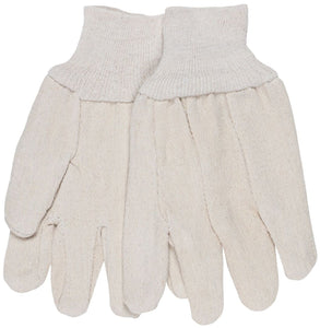MCR Premium Cotton Canvas Work Gloves - Clute Pattern with Knit Wrist - Cotton Polyester Blend - Straight Thumb - 12 Ounce Cotton Canvas Fabric - Box of 12