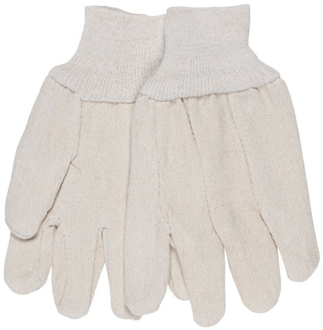 MCR Premium Cotton Canvas Work Gloves - Clute Pattern with Knit Wrist - Cotton Polyester Blend - Straight Thumb - 12 Ounce Cotton Canvas Fabric - Box of 12