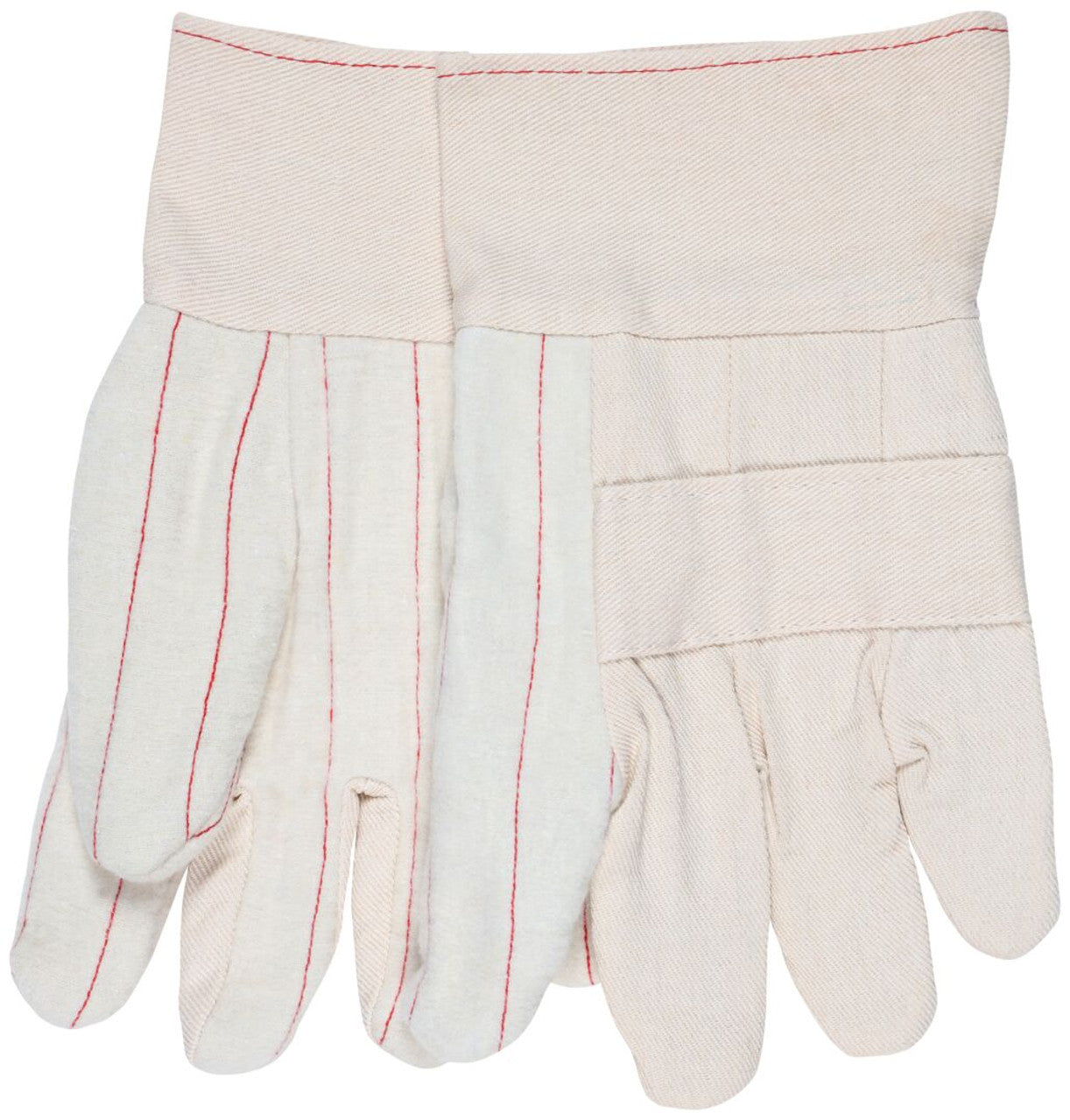 MCR Hot Mill Work Gloves - 24 Ounce Cotton Fabric - 2.5 Inch Band Top - Knuckle Strap - Cotton Liner - Regular Weight - Heat Resistant Cotton Work Gloves - Box of 12