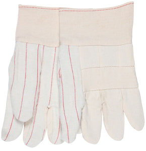MCR Hot Mill Work Gloves - 24-Ounce Cotton Fabric - 2.5-Inch Band Top - Knuckle Strap - Recycled Liner - Regular Weight - Heat Resistant Cotton Work Gloves - Box of 12