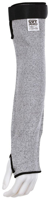 MCR Safety CutPro® Sleeves - 13-Gauge HyperMax® HPPE Fabric - Adjustable Hook and Loop Bicep - 18 Inch Length with Thumb Slot - Adjustable Hook and Loop Upper Arm Band for a More Personal Fit - Box of 10 - Part# 9218SVT