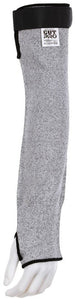 MCR Safety CutPro® Sleeves - 13-Gauge HyperMax® HPPE Fabric - Adjustable Hook and Loop Bicep - 18 Inch Length with Thumb Slot - Adjustable Hook and Loop Upper Arm Band for a More Personal Fit - Box of 10 - Part# 9218SVT