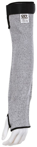 MCR Safety CutPro® Sleeves - 13-Gauge HyperMax® HPPE Fabric - Adjustable Hook and Loop Bicep - 18 Inch Length with Thumb Slot - Adjustable Hook and Loop Upper Arm Band for a More Personal Fit - Box of 10 - Part# 9218SVT