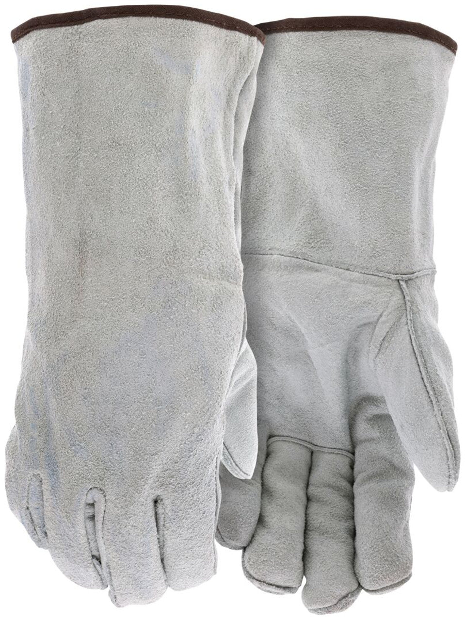 MCR Safety Welding - Leather Welding Work Gloves - Competitive Value (CV) C+ Grade Shoulder Leather - Wing Thumb - Box of 12