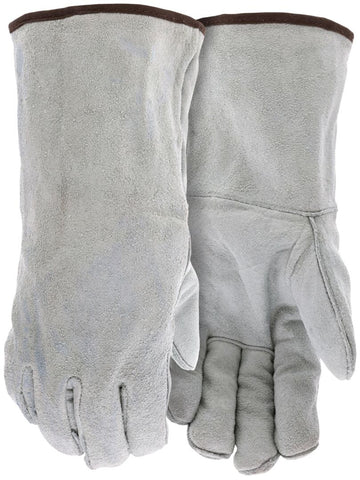 MCR Safety Welding - Leather Welding Work Gloves - Competitive Value (CV) C+ Grade Shoulder Leather - Wing Thumb - Box of 12