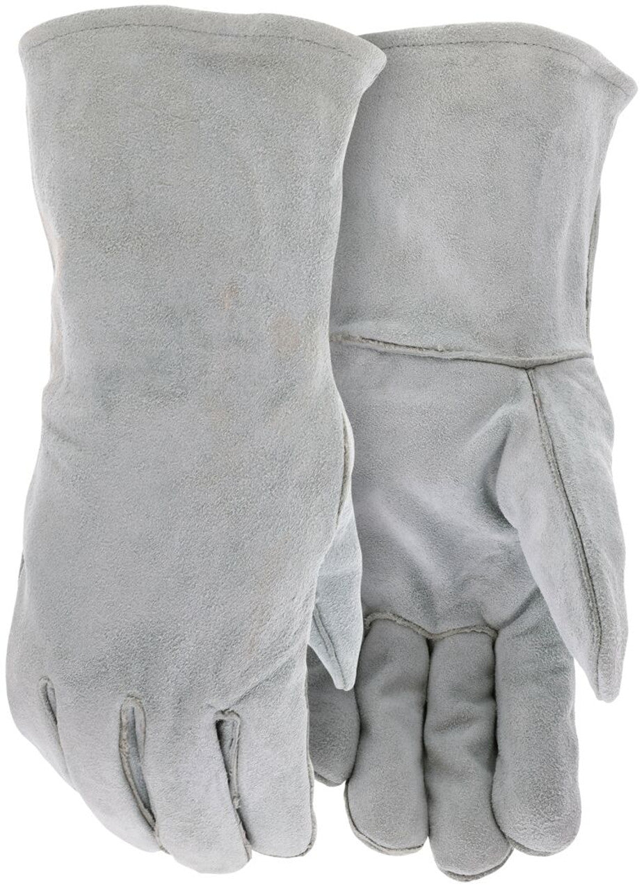 MCR Safety Welding - Leather Welding Work Gloves - Select B+ Grade Shoulder Leather - Wing Thumb - Ladies Sizing - Box of 12