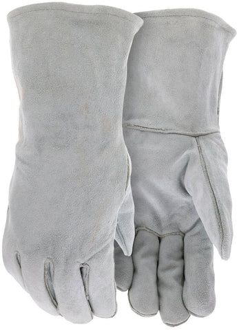 MCR Safety Welding - Leather Welding Work Gloves - Select B+ Grade Shoulder Leather - Wing Thumb - Ladies Sizing - Box of 12