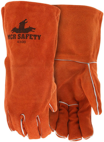 MCR Safety Welding - Leather Welding Work Gloves - Select B+ Grade Shoulder Leather - Box of 12