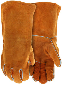 MCR Safety Welding - Leather Welding Work Gloves - Russett Competitive Value (CV) C+ Grade Shoulder Leather - Wing Thumb - Box of 12
