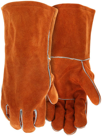 MCR Safety Welding - Leather Welding Work Gloves - Select B+ Grade Shoulder Leather - Box of 12