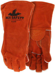 MCR Safety Welding - Leather Welding Work Gloves - Select B+ Grade Shoulder Leather - Reinforced Thumb - Box of 12