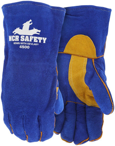 MCR Safety Welding - Leather Welding Work Gloves - Foam Lined - Select B+ Grade Shoulder Leather - Reinforced Wing Thumb - Box of 12