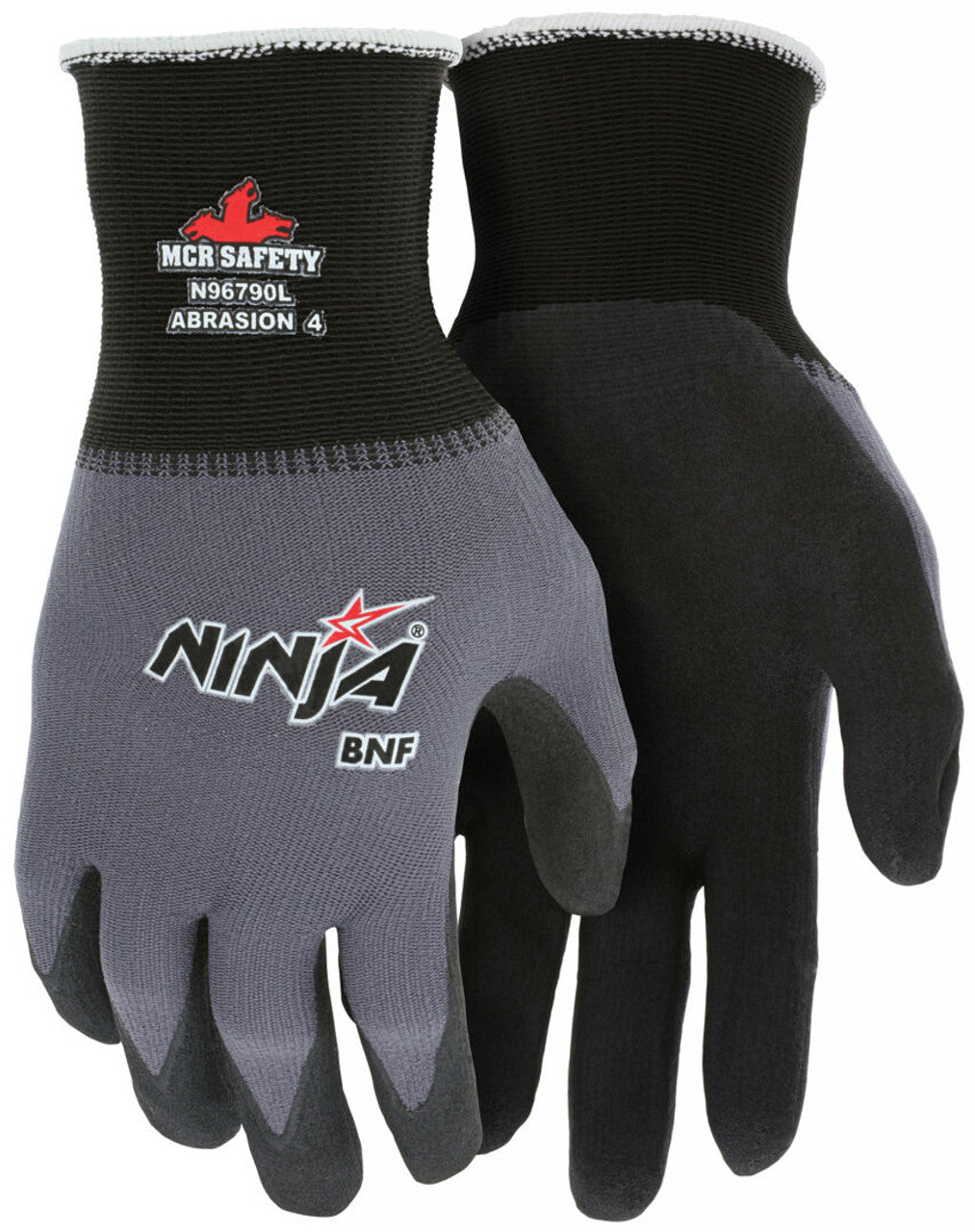 MCR Ninja® BNF with NFT® Coating - 15 Gauge Nylon / Spandex Coated Palm and Fingertips - Vending Packaged - Case of 144