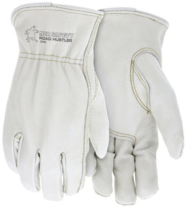 MCR Road Hustler - Leather Drivers Work Gloves - Premium A+ Grade Grain Leather - Keystone Thumb - Box of 12