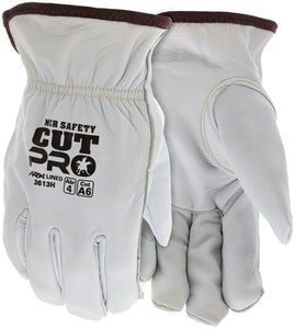 MCR Safety CutPro® - Goatskin Leather Drivers Work Gloves - Select B Grade Grain Goatskin Leather - Cut-Resistant ARX® Liner - Keystone Thumb - ARC rating of 40 cal/cm² - Box of 12