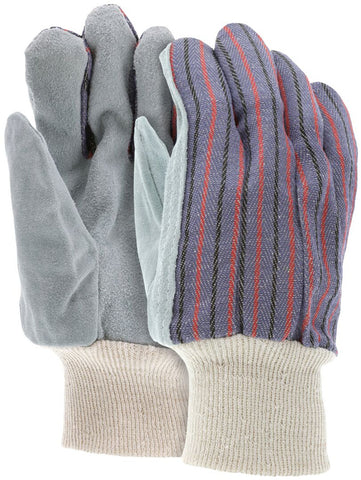 MCR Split Leather Palm Work Gloves - Large - Box of 12 - Part# 1030