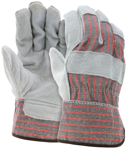 MCR Leather Palm Work Gloves - Competitive Value D Grade Split Leather - Box of 12