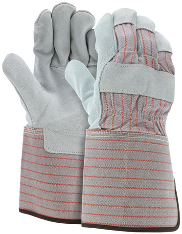 MCR Long Gauntlet - Split Leather Palm Work Gloves - C Grade Shoulder Leather - Large - Box of 12 - Part# 1210