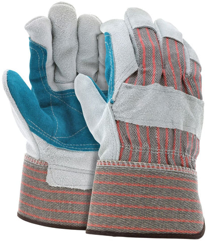 MCR Double Leather Palm Work Gloves - Competitive Value C+ Grade Split Shoulder Leather - Box of 12
