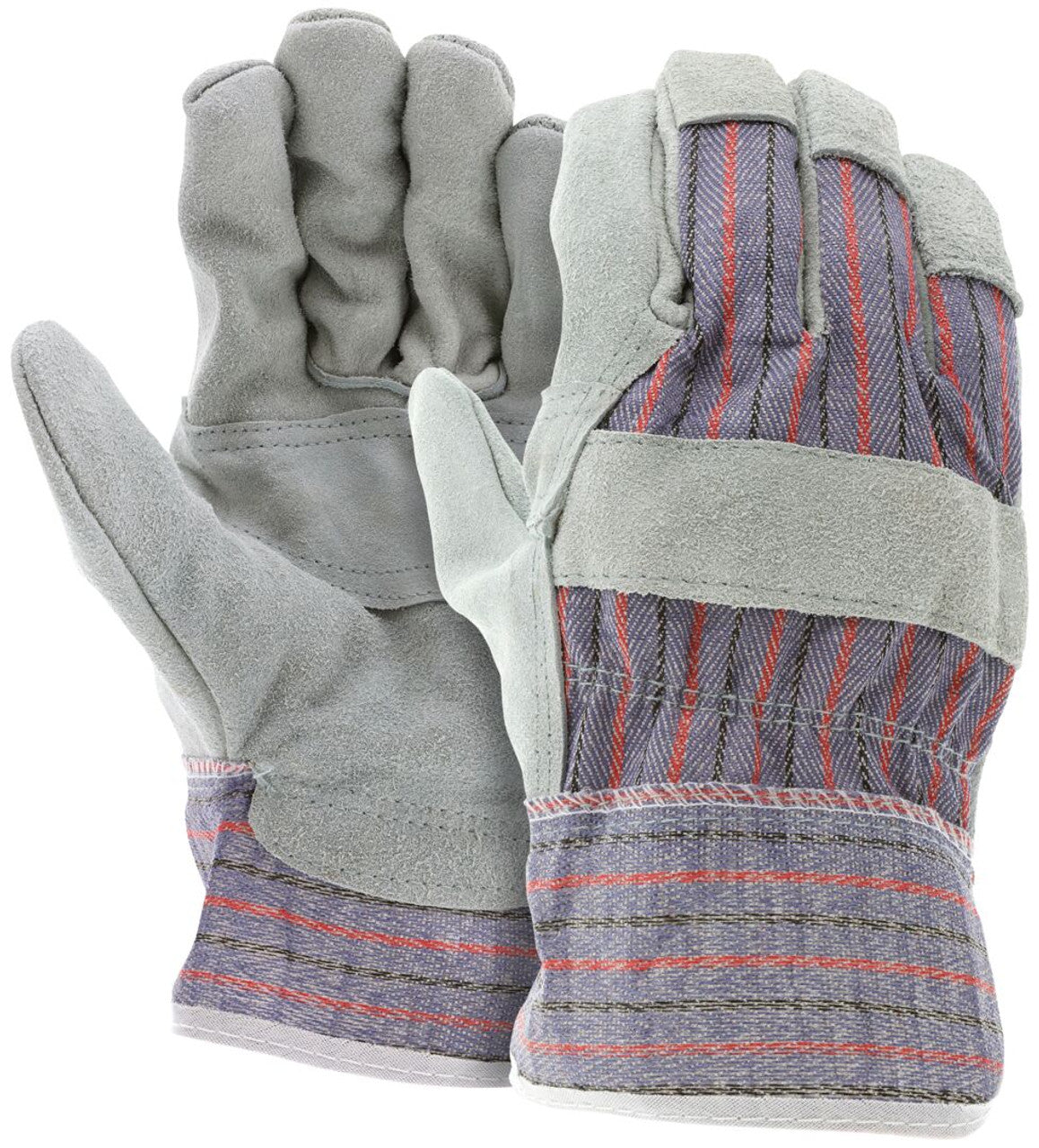 MCR Leather Palm Work Gloves - Competitive Value E Grade Split Leather - Large - Box of 12 - Part# 1220SX