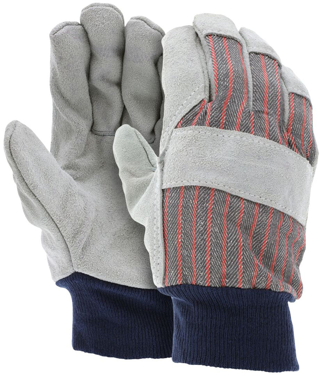 MCR Split Leather Palm Work Gloves - C Grade Shoulder Leather - Large - Box of 12 - Part# 1235K