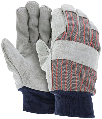 MCR Split Leather Palm Work Gloves - C Grade Shoulder Leather - Large - Box of 12 - Part# 1235K