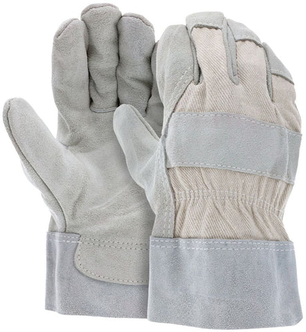 MCR Split Leather Palm Work Gloves - C Grade Shoulder Leather - Large - Box of 12 - Part# 1240