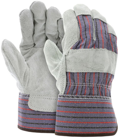 MCR Leather Palm Work Gloves - Select B Grade Split Shoulder Leather - Box of 12
