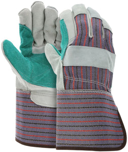MCR Double Leather Palm Work Gloves - Select B Grade Split Shoulder Leather - Large - Box of 12 - Part# 1312