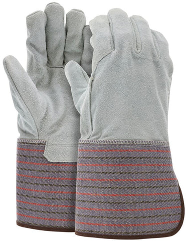MCR Leather Work Gloves - Full Leather Back - Select B Grade Split Shoulder Leather - 4.5 Inch Rubberized Long Safety Cuff - Large - Box of 12 - Part# 1318