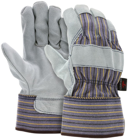 MCR Leather Palm Work Glove - Select B+ Grade - Split Shoulder Leather - 2.5 Inch Plasticized Safety Cuff - Box of 12