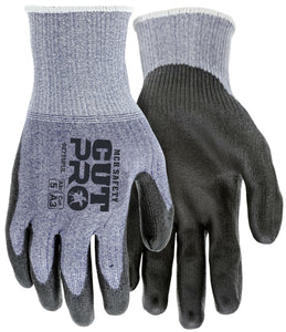 MCR Safety CutPro® - 15 Gauge HyperMax® HPPE Shell - Cut, Abrasion and Puncture Resistant - Polyurethane (PU) Coated Palm and Fingertips - Box of 12