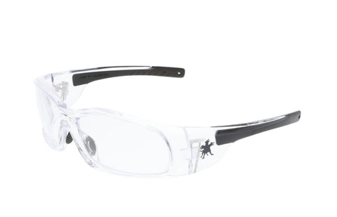 MCR Swagger® SR1 Series Safety Glasses - Clear Lens - Clear Frame - UV-AF Anti-Fog Coating - Box of 12 - Part# SR140AF