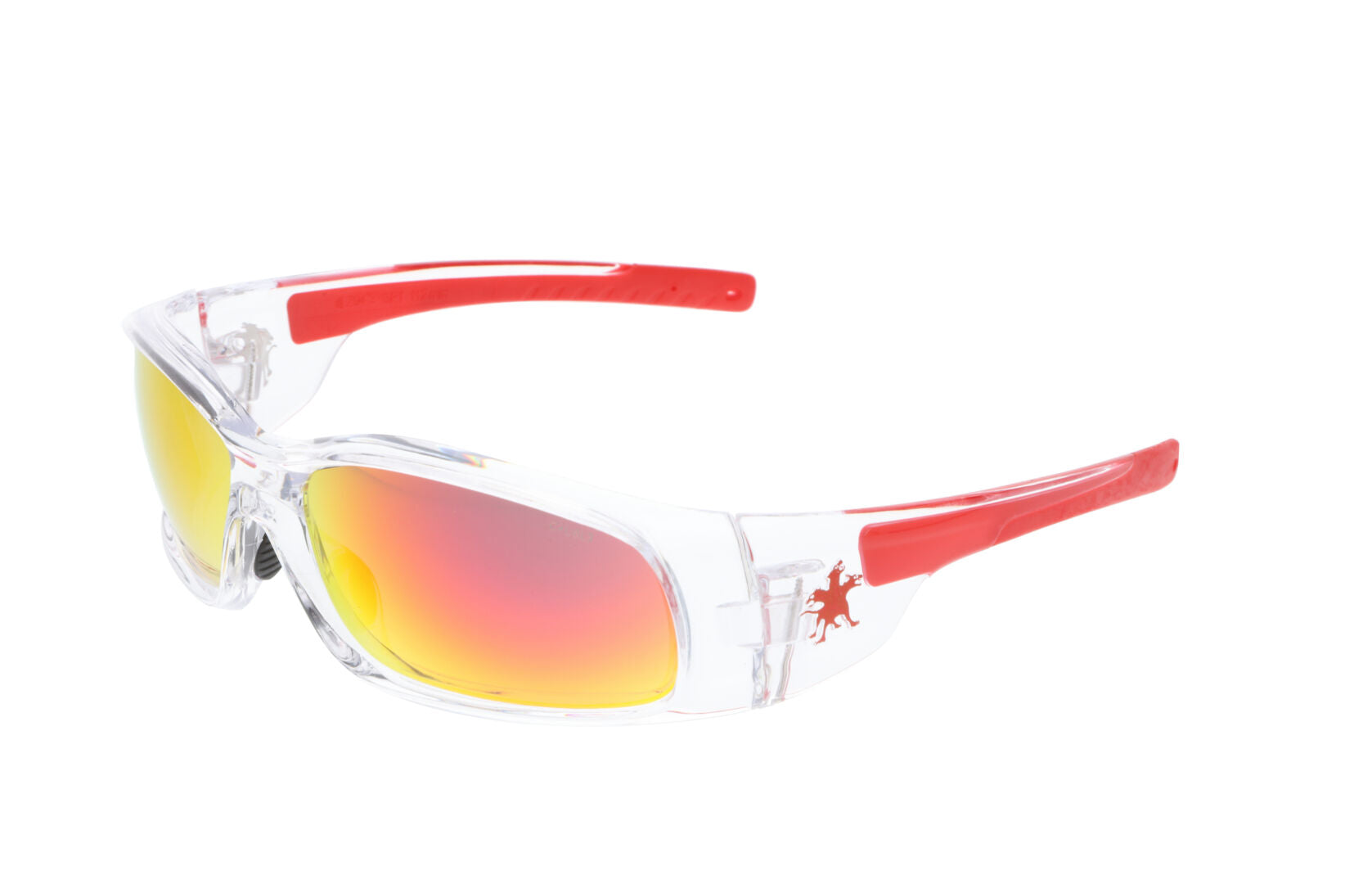 MCR Swagger® SR1 Series Safety Glasses - Fire Mirror Lens - Clear Frame - Duramass Hard Coating - Box of 12 - Part# SR14R