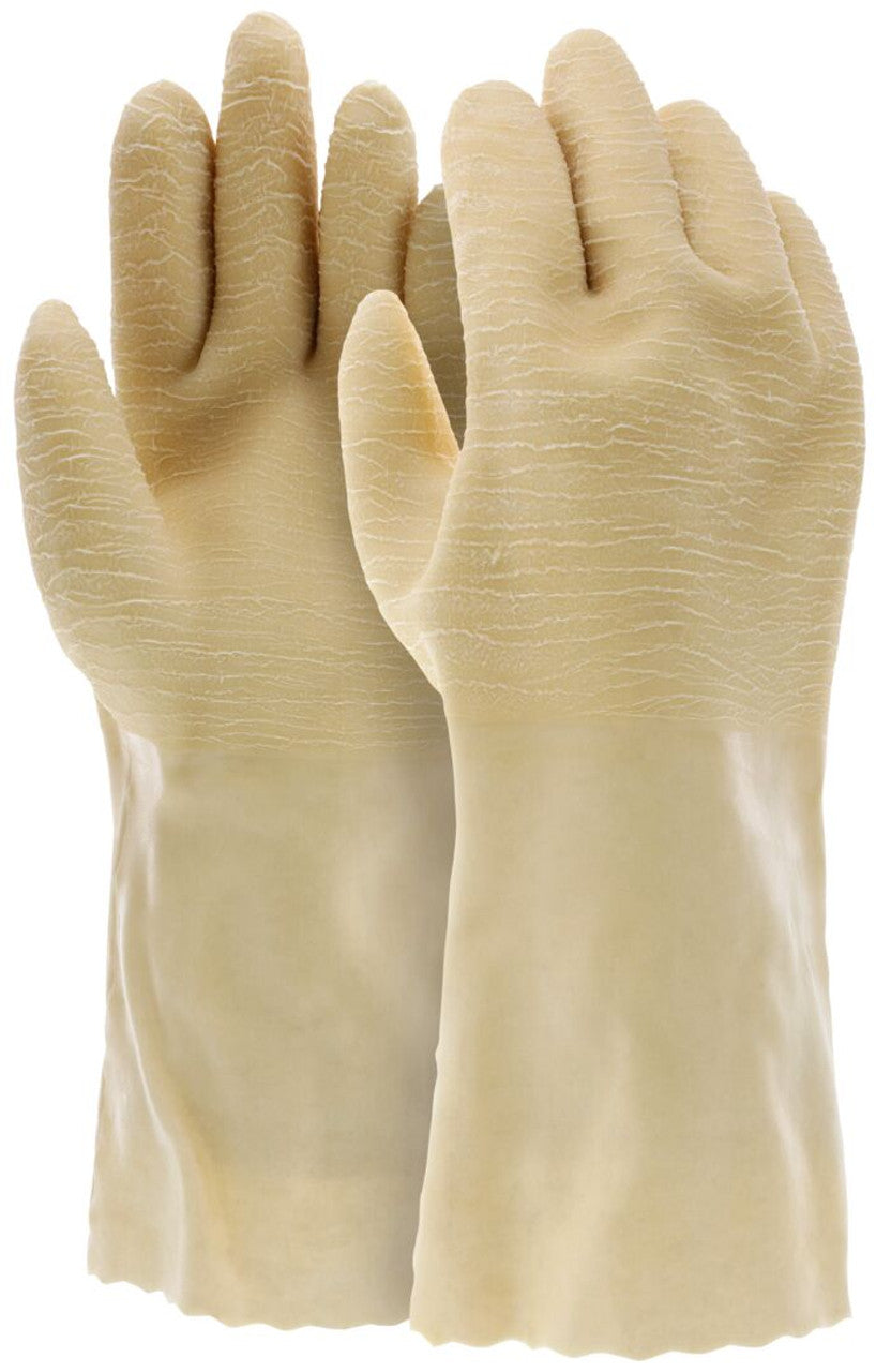 MCR Rubber Coated Work Gloves - Crinkle Texture Finish - 12 Inch Length - Box of 12