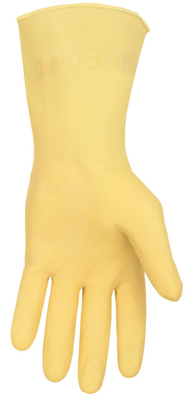 MCR Long Amber Canners Latex Gloves - 18 mil Thickness - 12 Inches Long - Unlined Premium Grade - Box of 12