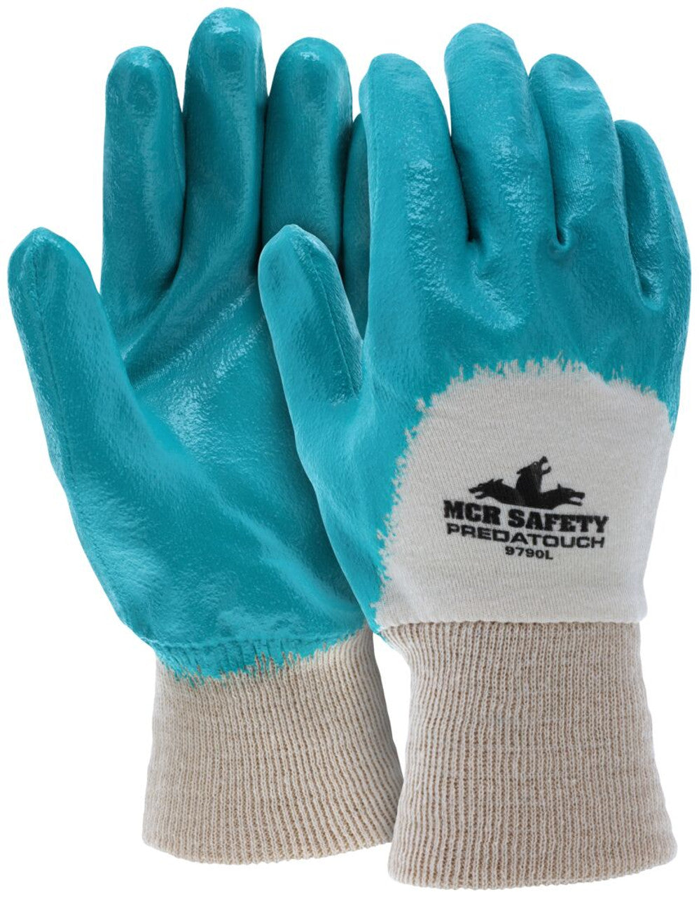MCR Predatouch™ - Ultralight Nitrile Coated Work Gloves - Palm and Over the Knuckle Coating - Knit Wrist and Soft Interlock Lining - Box of 12