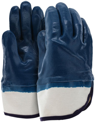 MCR Nitrile Fully Coated Work Gloves - Safety Cuff and Soft Jersey Lining - Box of 12