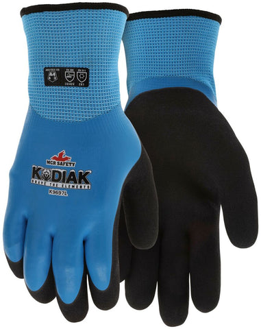 MCR Kodiak® Insulated Work Gloves - 10 Gauge Acrylic Terry Interior - 13 Gauge Polyester Exterior Shell - Sandy Latex Palm Coating - Box of 12