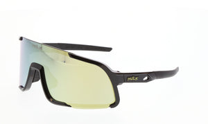 MCR Hulk® 4 Safety Glasses - Gold Mirror Polarized Lens - Black Frame - MAX3 Hard Coating - Part# HK41GZP