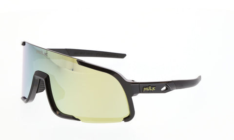 MCR Hulk® 4 Safety Glasses - Gold Mirror Polarized Lens - Black Frame - MAX3 Hard Coating - Part# HK41GZP