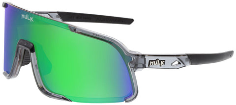 MCR Hulk® 4 Safety Glasses - Green Mirror Polarized Lens - Crystal Gray Frame - MAX3 Hard Coating - Part# HK42BGZP