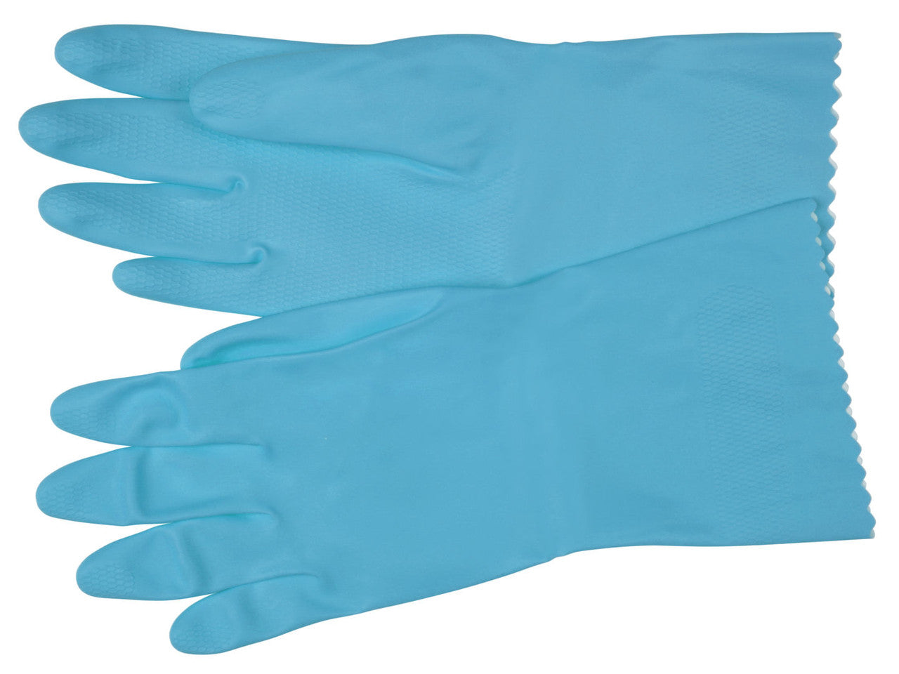 MCR Long Flock Lined Latex Rubber Gloves - 18 mil Thickness - 12 Inch Length - Industry Standard Grade - Box of 12