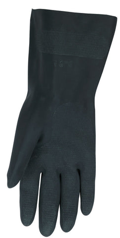 MCR Black Neoprene Work Gloves - Flock Lined - 30 mil Thickness - 12 Inches Long - Box of 12