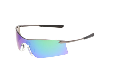 MCR Rubicon® T4 Series Safety Glasses - Emerald Mirror Lens - Duramass Hard Coating - Box of 12 - Part# T411G